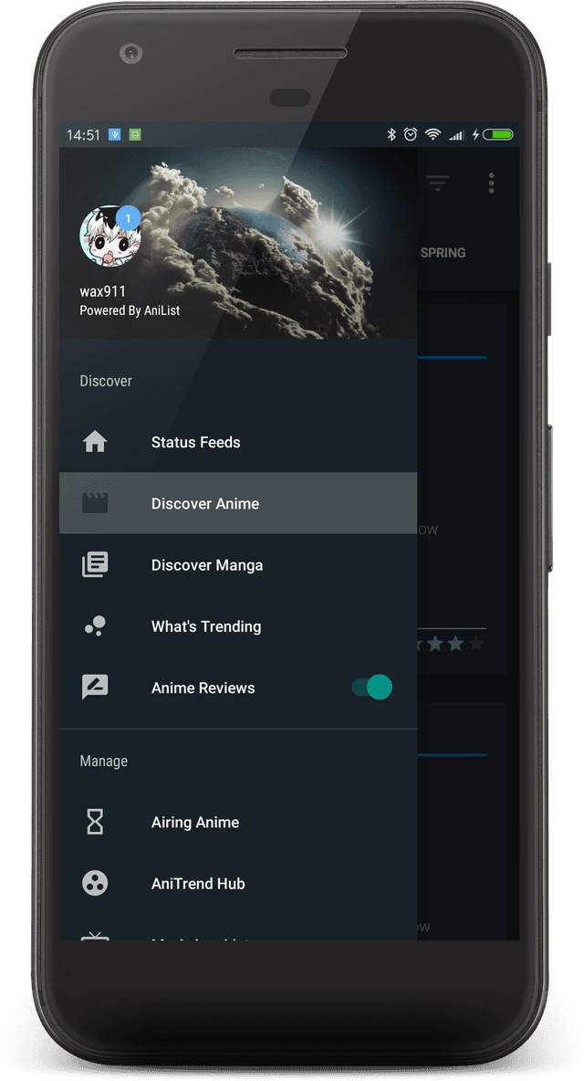 App home screen - Light theme